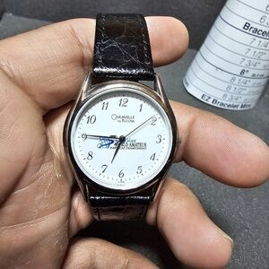 Caravelle By Bulova A2 Mesn Quartz Watch Silver Tone White Dial Starts And Stops